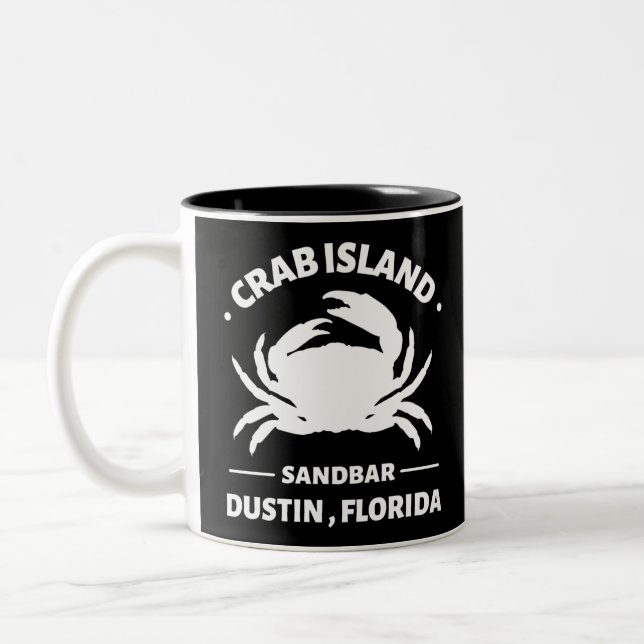 crab island sandbar florida Two-Tone coffee mug (Left)