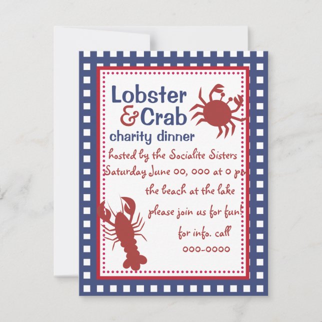 Crab & Lobster! Invitation (Front)