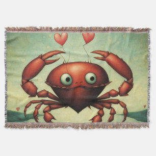 Crab Love Throw Blanket
