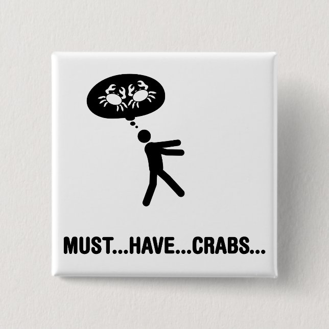 Crab Lover 15 Cm Square Badge (Front)