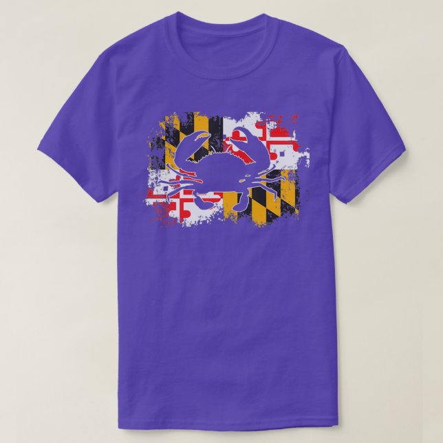 Crab Maryland Flag Classic TShirt (Design Front)