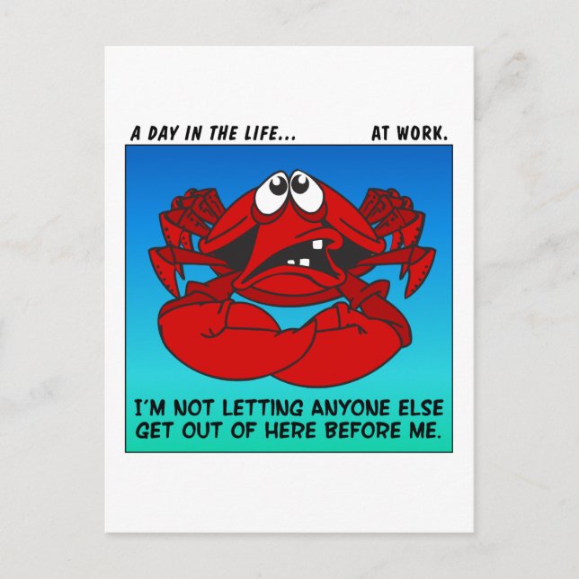 Crab Mentality at Work Postcard (Front)