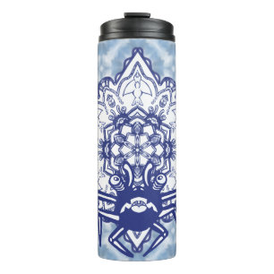 Crab monster pattern thermal tumbler