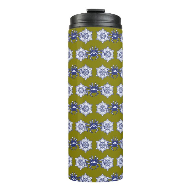 Crab monster pattern thermal tumbler (Front)