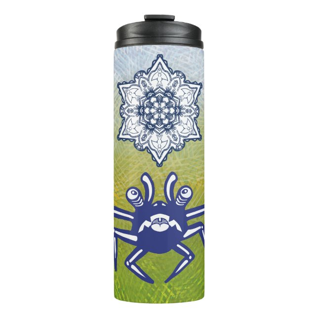 Crab monster pattern thermal tumbler (Front)