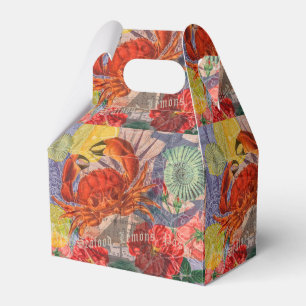 Crab Nautical Beach Seafood Art Favour Box