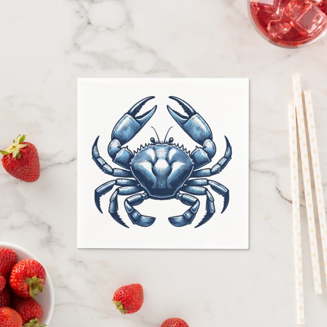 Crab Nautical Paper Napkins (Insitu)