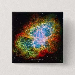 Crab Nebula 15 Cm Square Badge