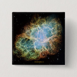 Crab Nebula 15 Cm Square Badge