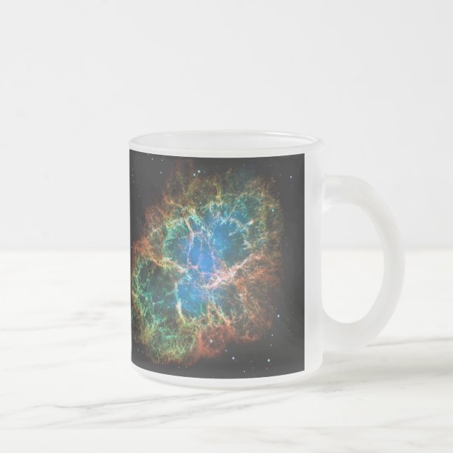 Crab Nebula Frosted Glass Coffee Mug (Right)