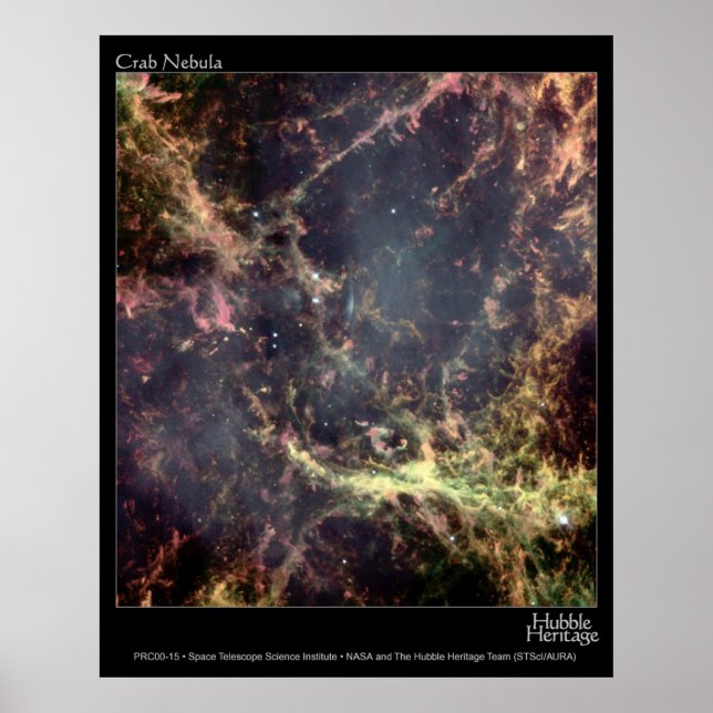 Crab Nebula Hubble Telescope Poster (Front)