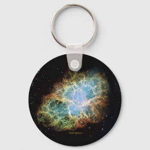 Crab Nebula Space Abstract Key Ring
