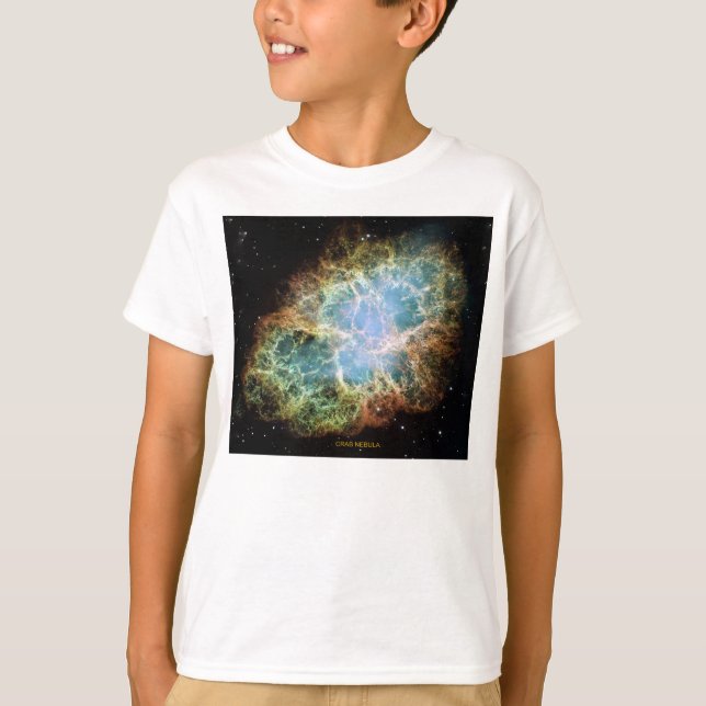 Crab Nebula Space Galaxy Kids T-Shirt (Front)