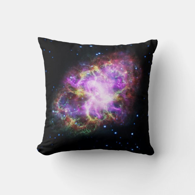 Crab Nebula Supernova Remnant Hubble Composite Cushion (Front)