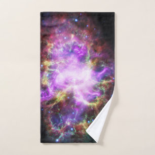 Crab Nebula Supernova Remnant Hubble Composite Hand Towel