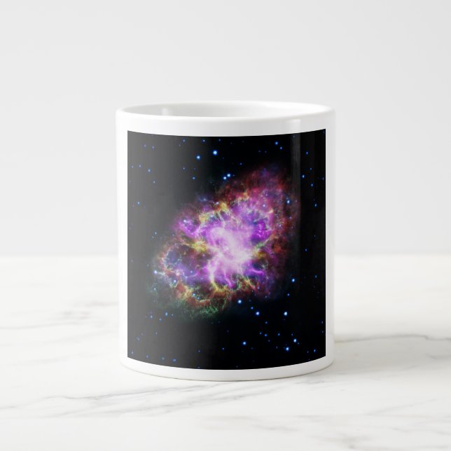 Crab Nebula Supernova Remnant Hubble Composite Large Coffee Mug (Front)
