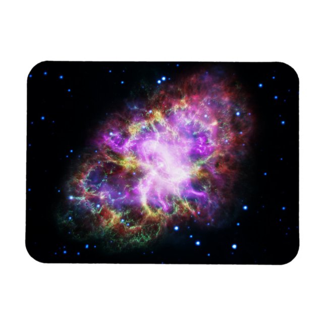 Crab Nebula Supernova Remnant Hubble Composite Magnet (Horizontal)