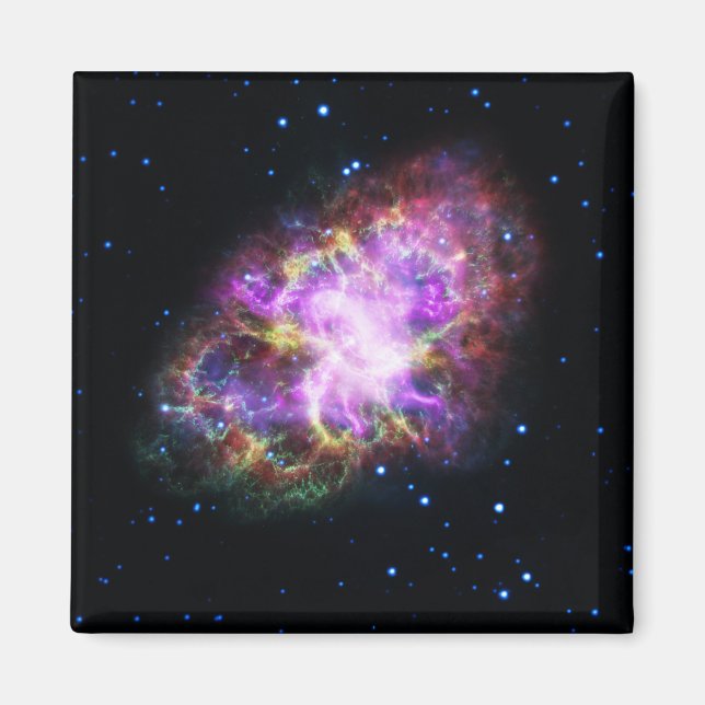 Crab Nebula Supernova Remnant Hubble Composite Magnet (Front)