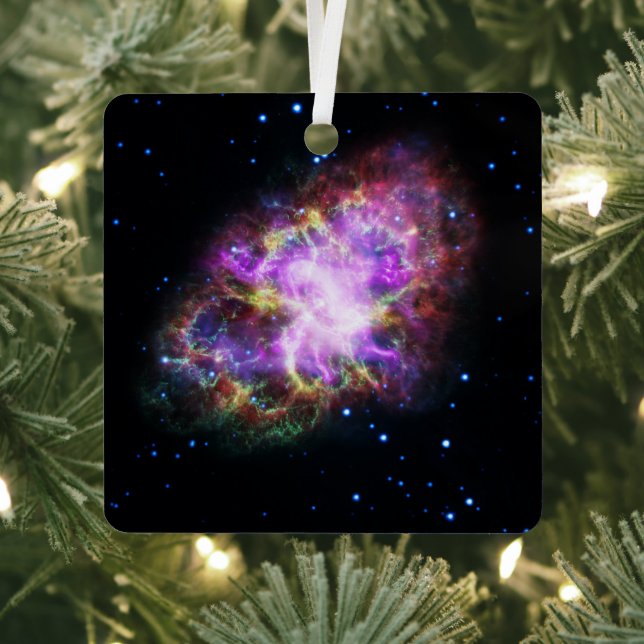Crab Nebula Supernova Remnant Hubble Composite Metal Tree Decoration (Insitu)