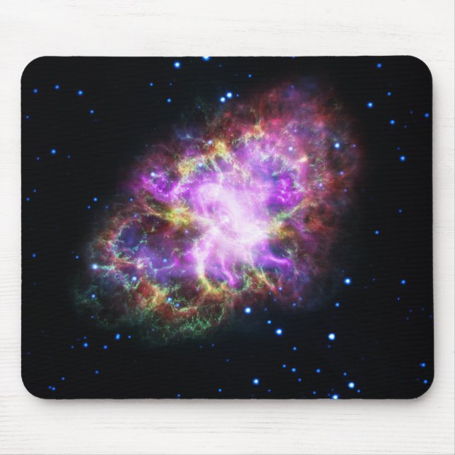 Crab Nebula Supernova Remnant Hubble Composite Mouse Mat (Front)