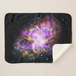 Crab Nebula Supernova Remnant Hubble Composite Sherpa Blanket
