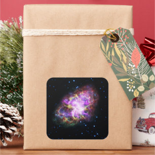 Crab Nebula Supernova Remnant Hubble Composite Square Sticker