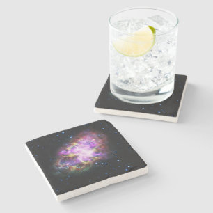 Crab Nebula Supernova Remnant Hubble Composite Stone Coaster