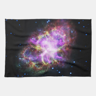 Crab Nebula Supernova Remnant Hubble Composite Tea Towel