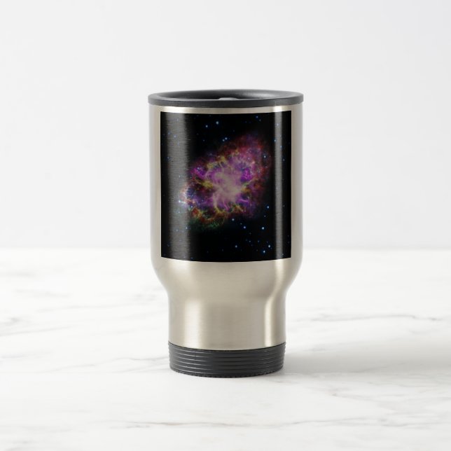 Crab Nebula Supernova Remnant Hubble Composite Travel Mug (Center)