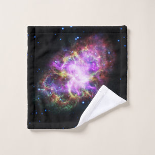 Crab Nebula Supernova Remnant Hubble Composite Wash Cloth