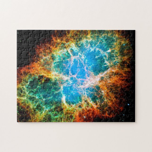 Crab Nebula Supernova Remnant Hubble Space Photo Jigsaw Puzzle (Horizontal)