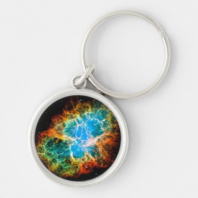 Crab Nebula Supernova Remnant Hubble Space Photo Key Ring (Front)
