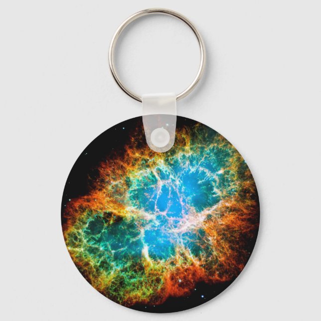 Crab Nebula Supernova Remnant Hubble Space Photo Key Ring (Front)