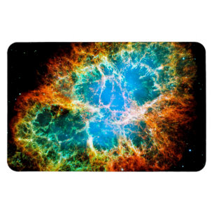 Crab Nebula Supernova Remnant Hubble Space Photo Magnet