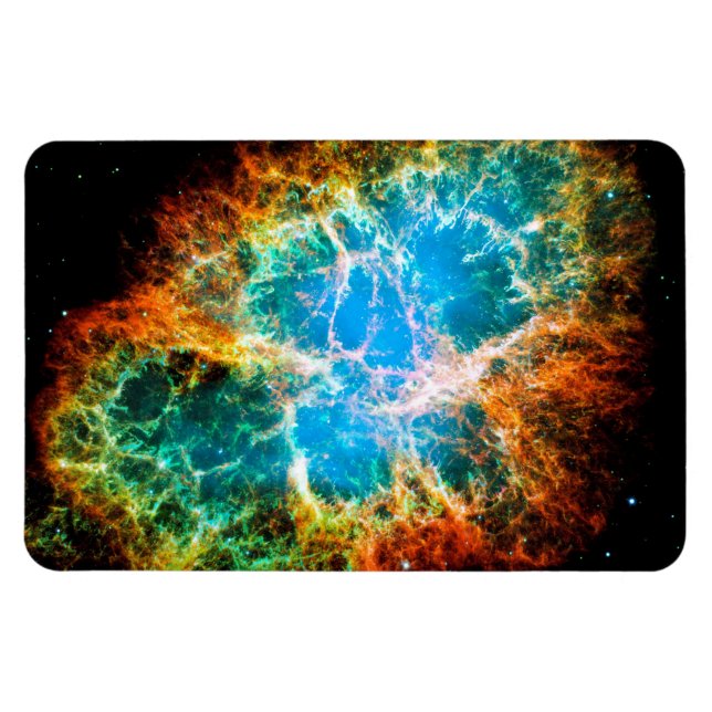 Crab Nebula Supernova Remnant Hubble Space Photo Magnet (Horizontal)