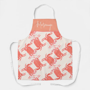 Crab Ocean Beach Sea Creature Pattern    Apron