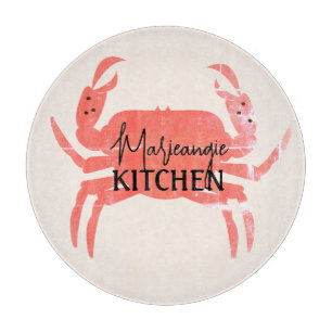 Crab Ocean Beach Sea Crustacean  Circular Cutting Board
