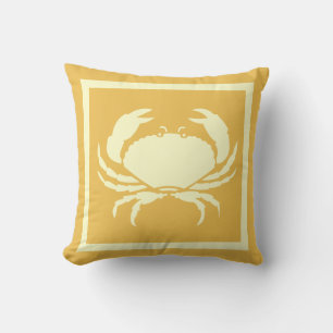 CRAB :off white cream + tan sand coloured Cushion
