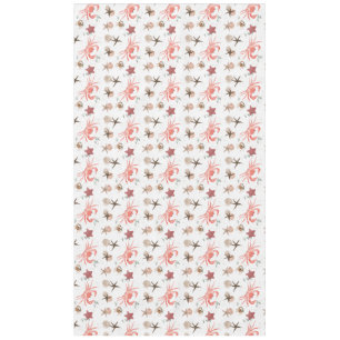 Crab On Beach Coastal Sandy Repeating Pattern Tablecloth