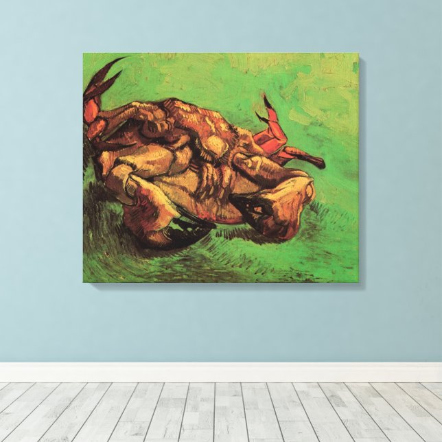 Crab on Its Back by Vincent van Gogh Canvas Print (Insitu(Wood Floor))