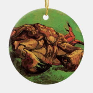Crab on Its Back by Vincent van Gogh Ceramic Tree Decoration