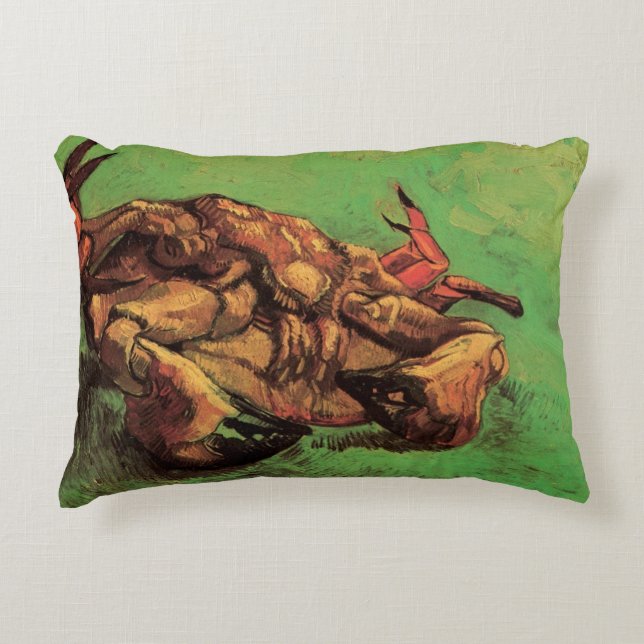 Crab on Its Back by Vincent van Gogh Decorative Cushion (Front)