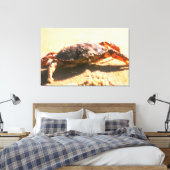 Crab on The Beach Photograph Canvas Print (Insitu(Bedroom))