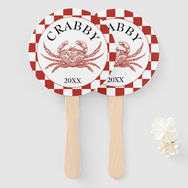 Crab or Seafood Boil Hand Fan (Front and Back)
