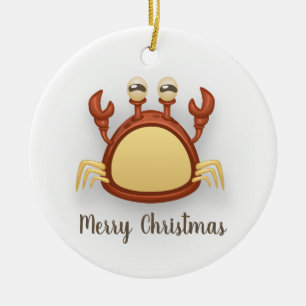 Crab Ornament Round