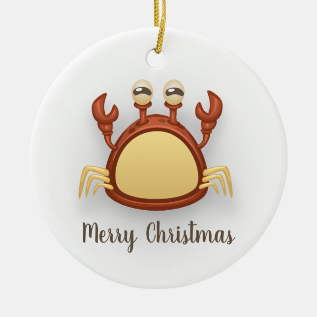 Crab Ornament Round (Front)