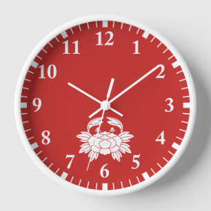 Crab Peony Clock