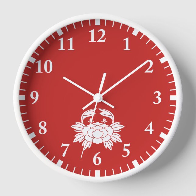 Crab Peony Clock (Front)