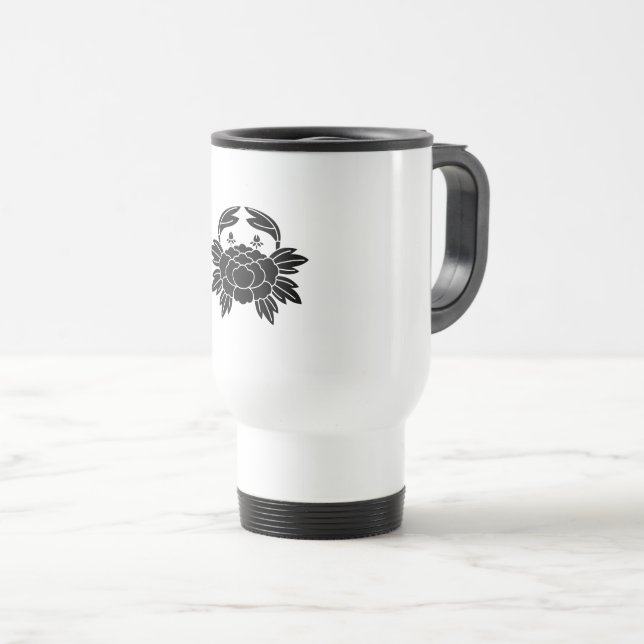 Crab Peony Travel Mug (Front Right)
