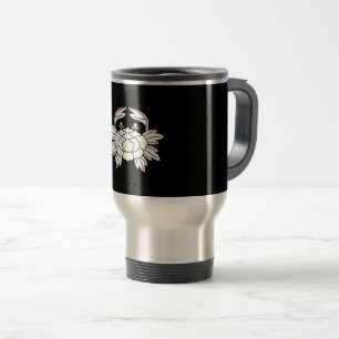 Crab Peony Travel Mug